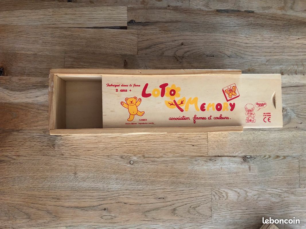Loto memory 2 ans et + en bois dans boîte plumier (image 2)