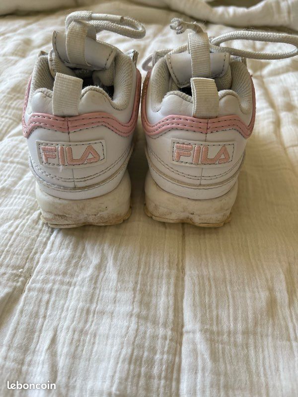Shoes Basket Fila Blanc Et Rose Basket Fila Rose Et Blanc Fila - Main Image