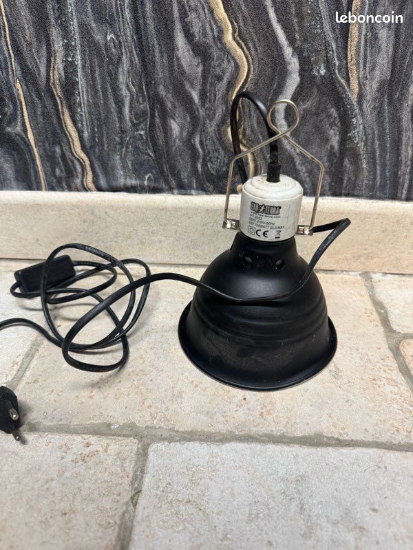 Dôme lampe chauffante avec ampoule pour terrarium reptile gecko (image 1)