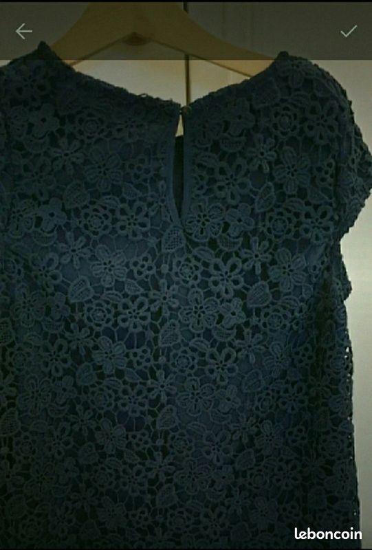 Robe été fille 8/9 ans manche courte broderie macramé neuve (image 2)