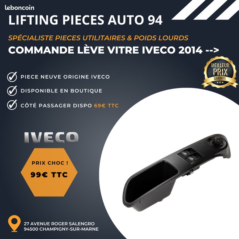 Commande leve vitre pour iveco (image 1)