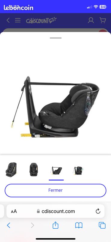 Isofix AxissFix pivotant en parfait état (image 1)