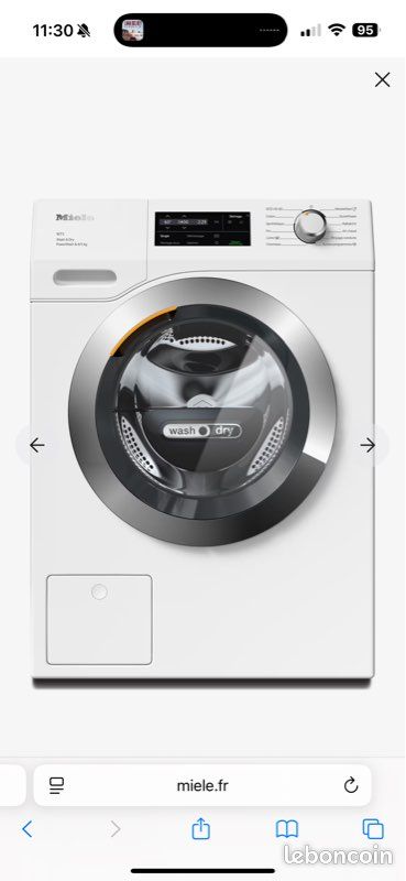 Lave-linge séchant Miele WT1 (image 1)