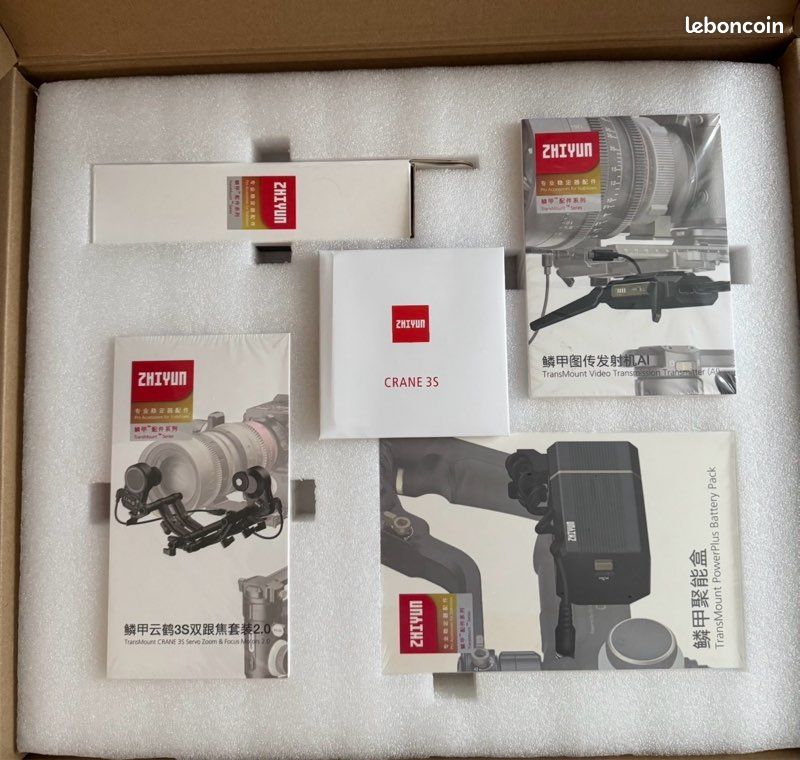 Zhiyun Crane 3S Pro Kit – Stabilisateur pro – Comme neuf (image 6)