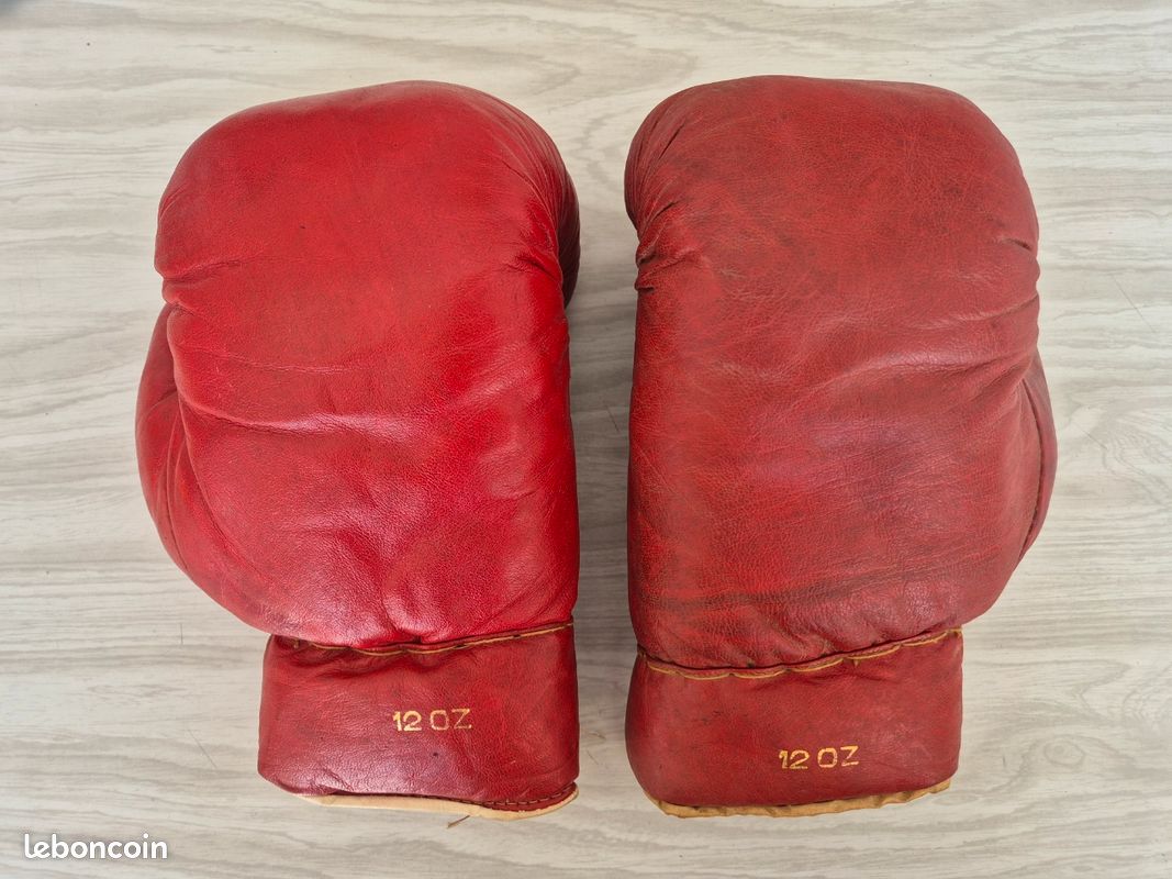 Gants de boxe Française vintage en cuir. Domyos - Sport & Plein air