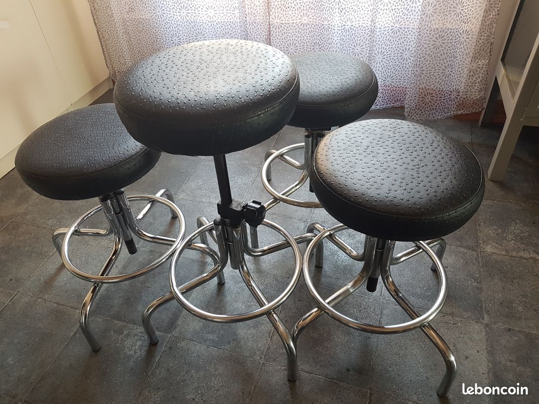 Tabouret chromé labo (image 1)