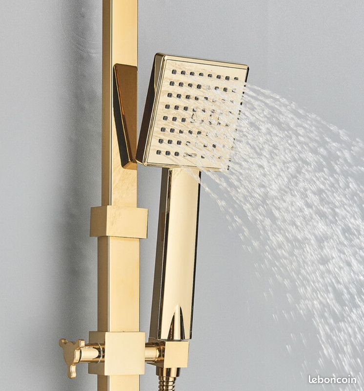 Robinet De Lavabo Doré, Mitigeur De Lavabo, Mitigeur De Salle De Bain Avec Poignee En Croix 98823465