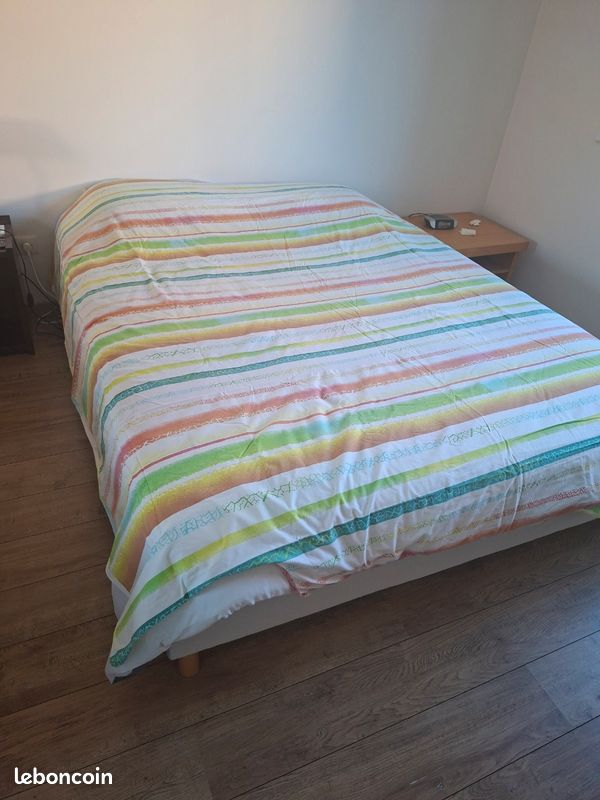 Parure de lit BECQUET – Housse réversible + traversin – 240x220 cm – Lit 140 (image 3)