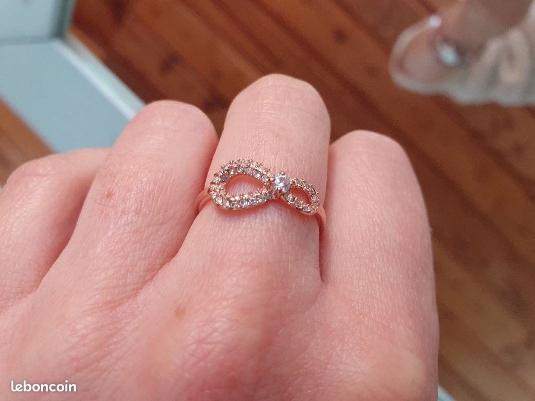 Cristaux Swarovski Bague Swarovski Infinity Bague Or Jaune Plaqué