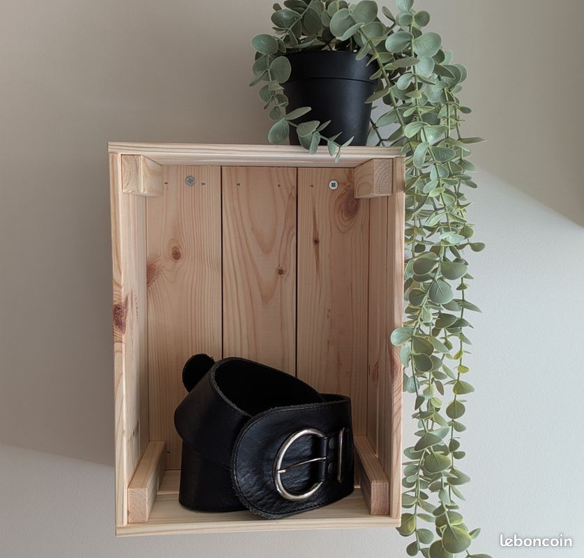 Ceinture cuir WE noire 85 cm (image 1)
