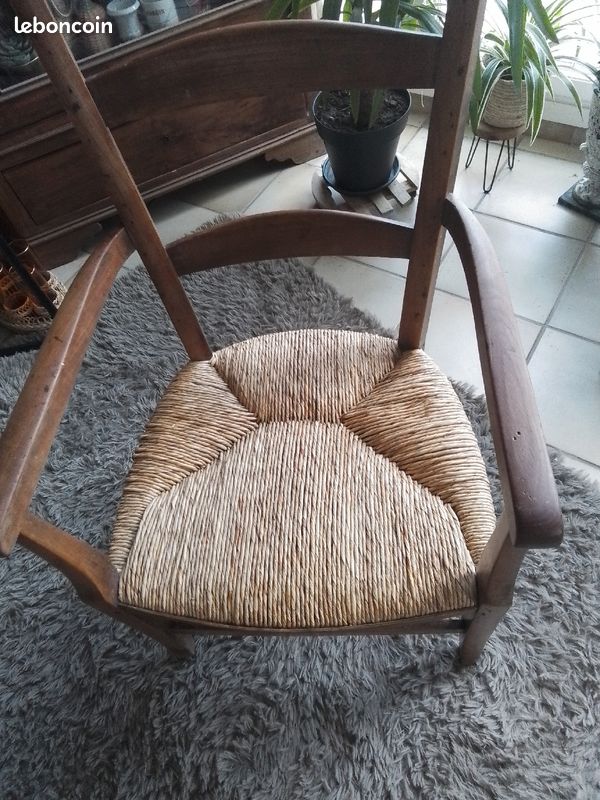 Fauteuil assise paille (image 2)