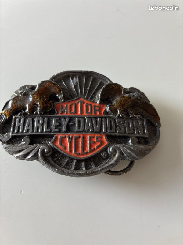 Boucle de ceinture vintage pour moto Harley Davidson HD des années 80, manuscrite gothique faite main sur mesure - Canada