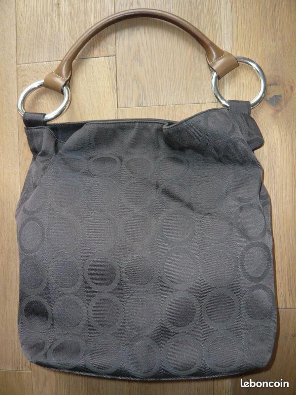 Sac à main seau Handle Base SEQUOIA noir à sequins (image 1)