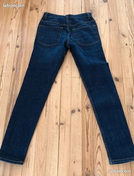 🤍 Magnifique Jean skinny garçon 12-14 ans NEUF marine 95 cm (image 7)