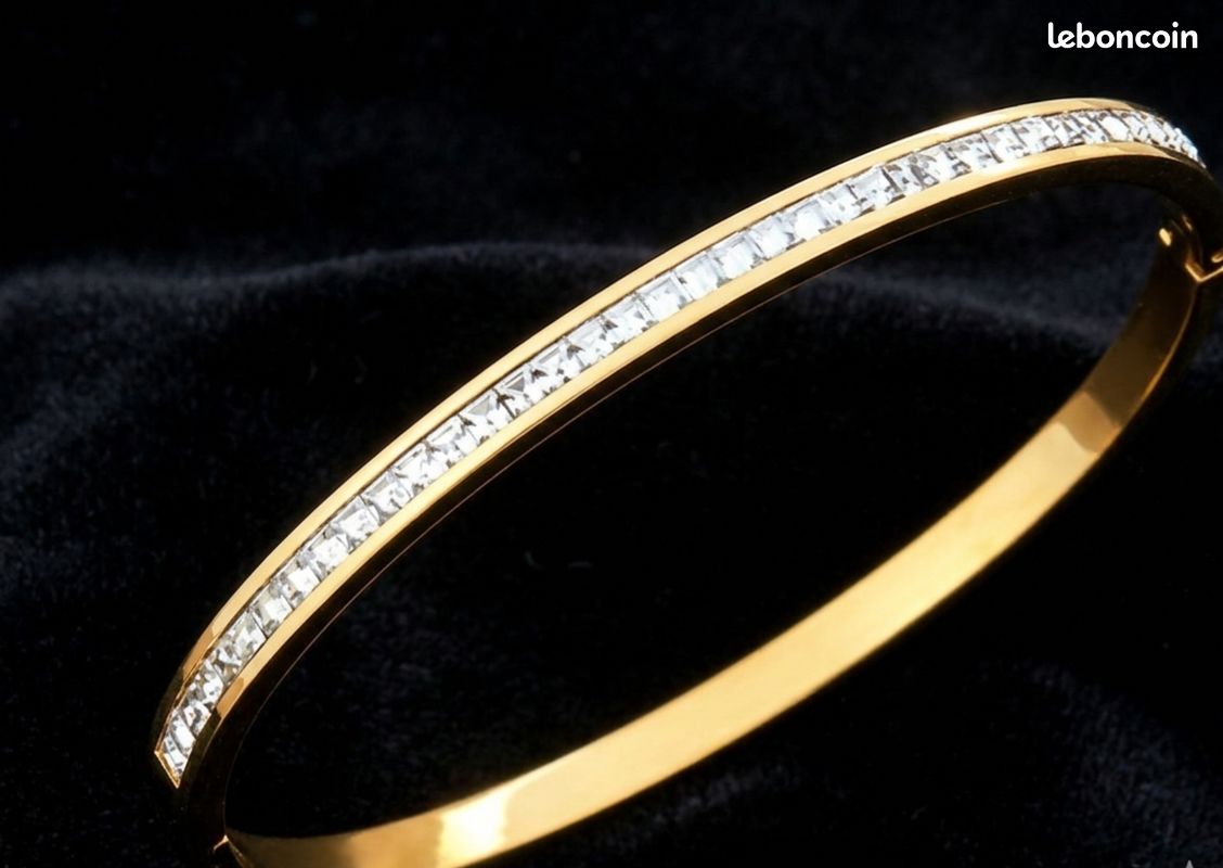 Bracelet Lana en Acier inoxydable doré et strass - Femme