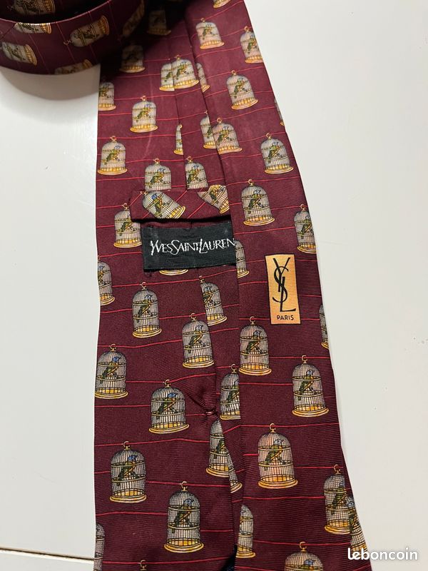 Cravate Vintage En Soie 100% Alessandro Paris - Occasion Bon État - Motif Multicolore - Taille Unique