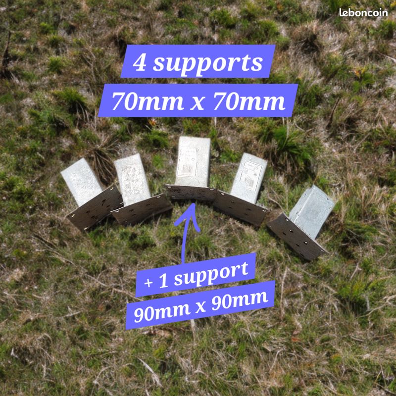 Supports ancre piquet claustra pied de poteau de jardin palissade