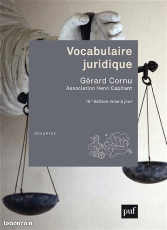 Vocabulaire juridique de Gérard Cornu (image 1)