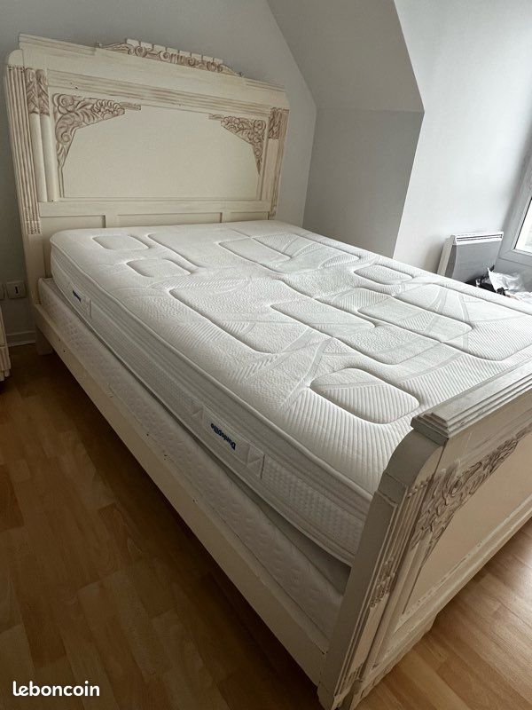Lit double + sommier (image 2)