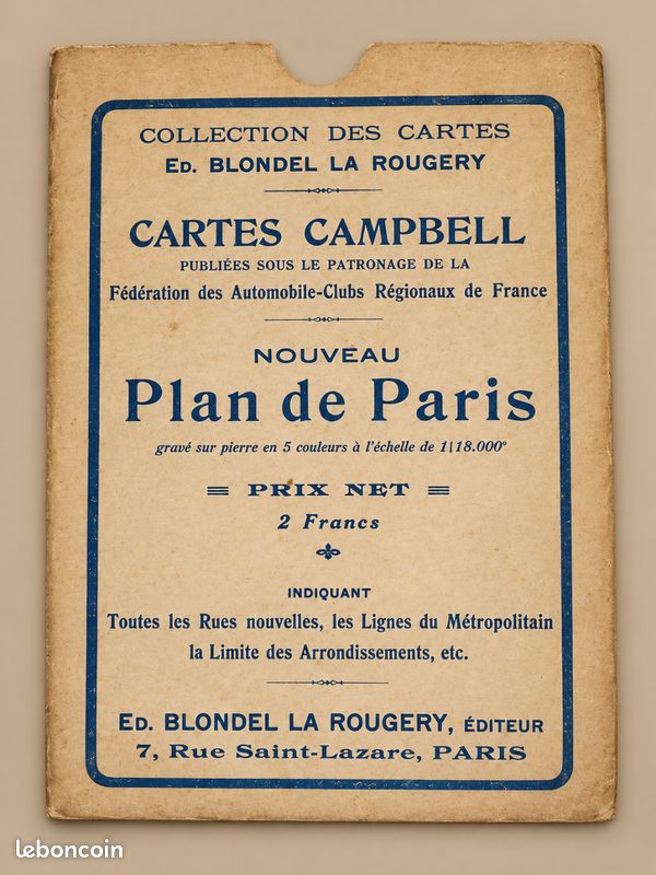 Plan de Paris années 1920/1926 (image 1)