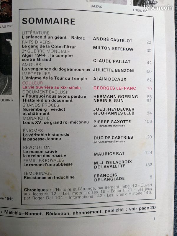 Fascicule Historia avec article sur Goering (image 2)