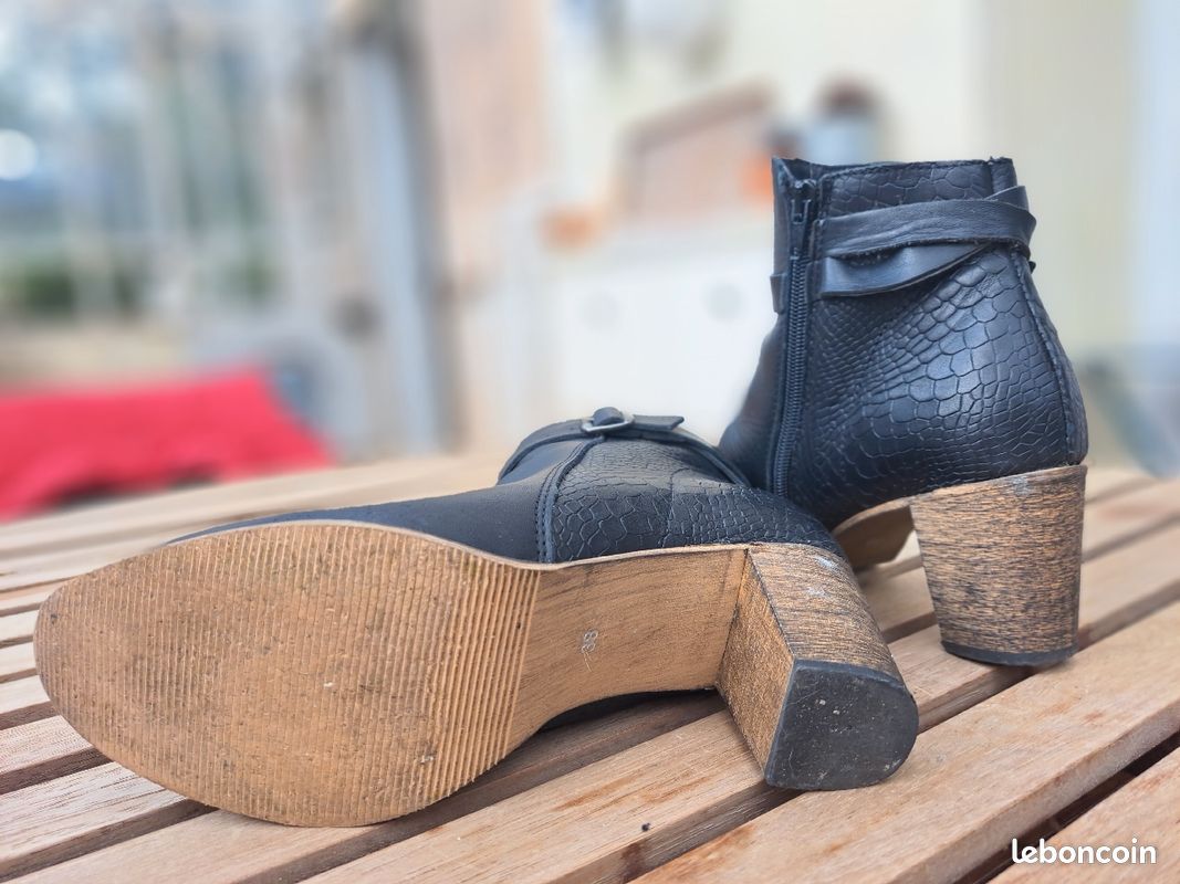 Bottines noires T38 (image 1)