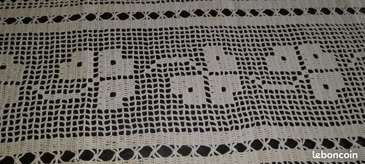 Chemin de table Vintage en coton fait main (image 5)