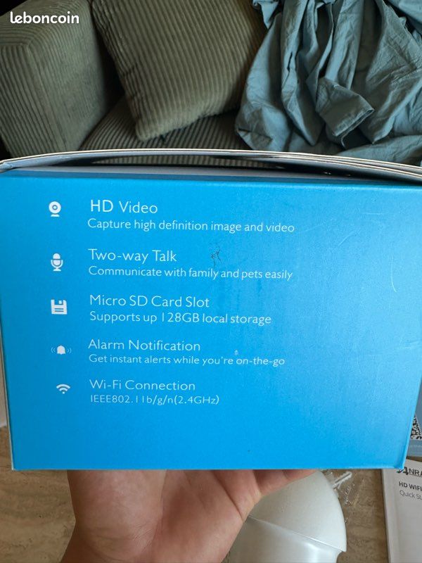 ANRAN 2K Caméra Surveillance WiFi sans Fil avec Batteries, Blanc 360° Pan/Tilt, Détection Mouvement PIR, Couleur Vision Nocturne Alarme Audio, Compatible Alexa (image 6)