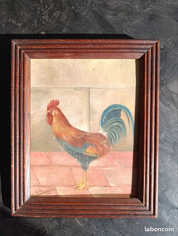Peinture coq signé (image 1)