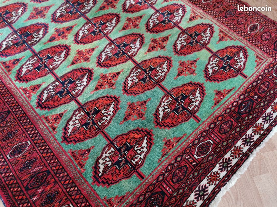 180×135cm TAPIS D'ORIENT FAIT MAIN TAPIS D'IRAN VINTAGE TAPIS PERSAN ANCIEN (image 3)