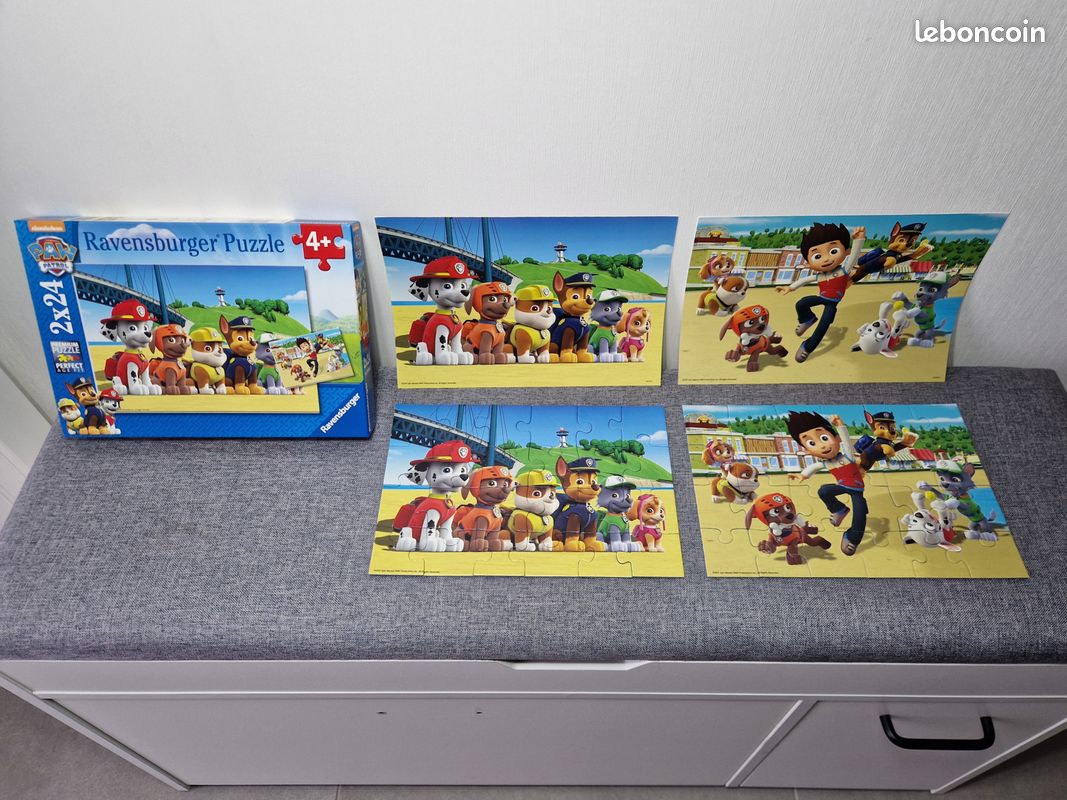🧩 Boîte de 2 Puzzles Pat’Patrouille – Ravensburger – 24 pièces – Chiens Héroïques – dès 4ans 🧩 (image 1)