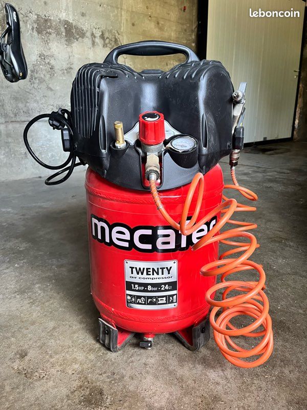 Compresseur d’air Mecafer Twenty 24 L – 8 bars – avec accessoires (image 4)