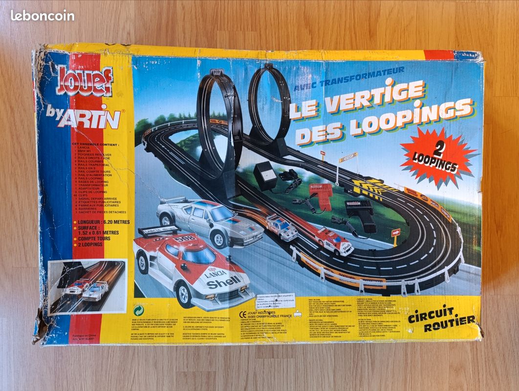2 RAILS POUR circuit de voiture électrique Jouef 2ème