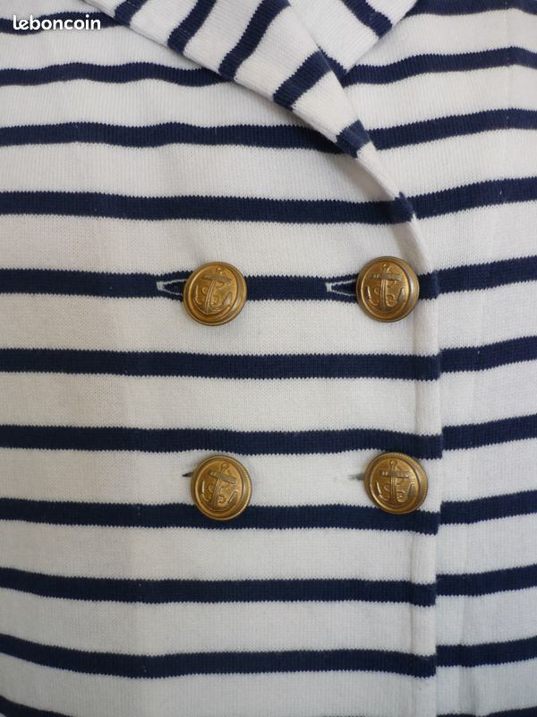 Caban jersey marin 16 ans, TBE - Petit Bateau (image 10)