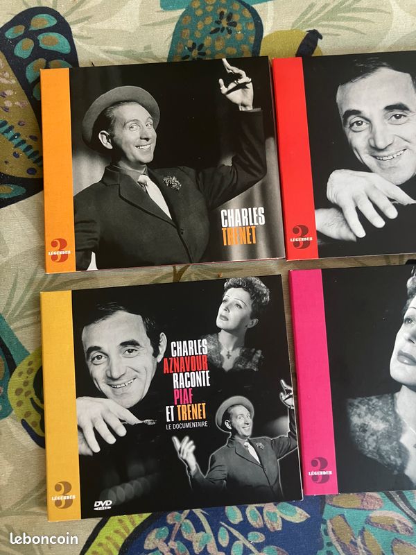 Coffret d'un DVD et de trois CD autour de Charles Aznavour Charles Trenet et Edith Piaf (image 1)