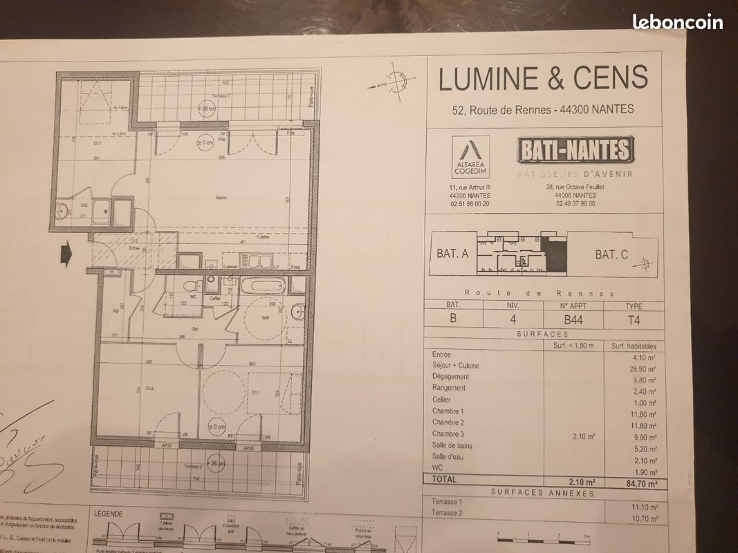 Appartement 4 pièces 84 m² · à Nantes · 83,7 m² · 290 000 €