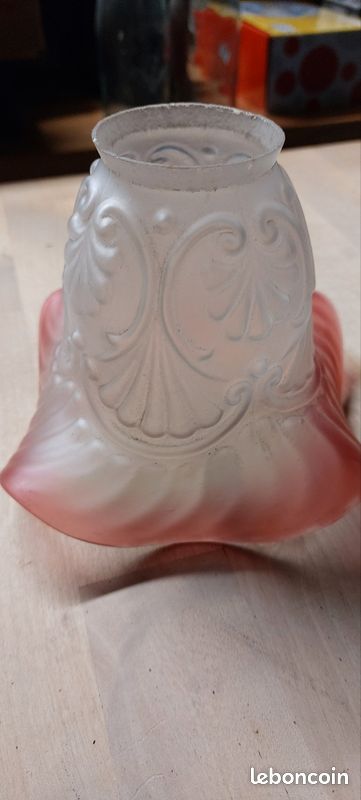 Tulipe vintage verre dépoli (image 3)