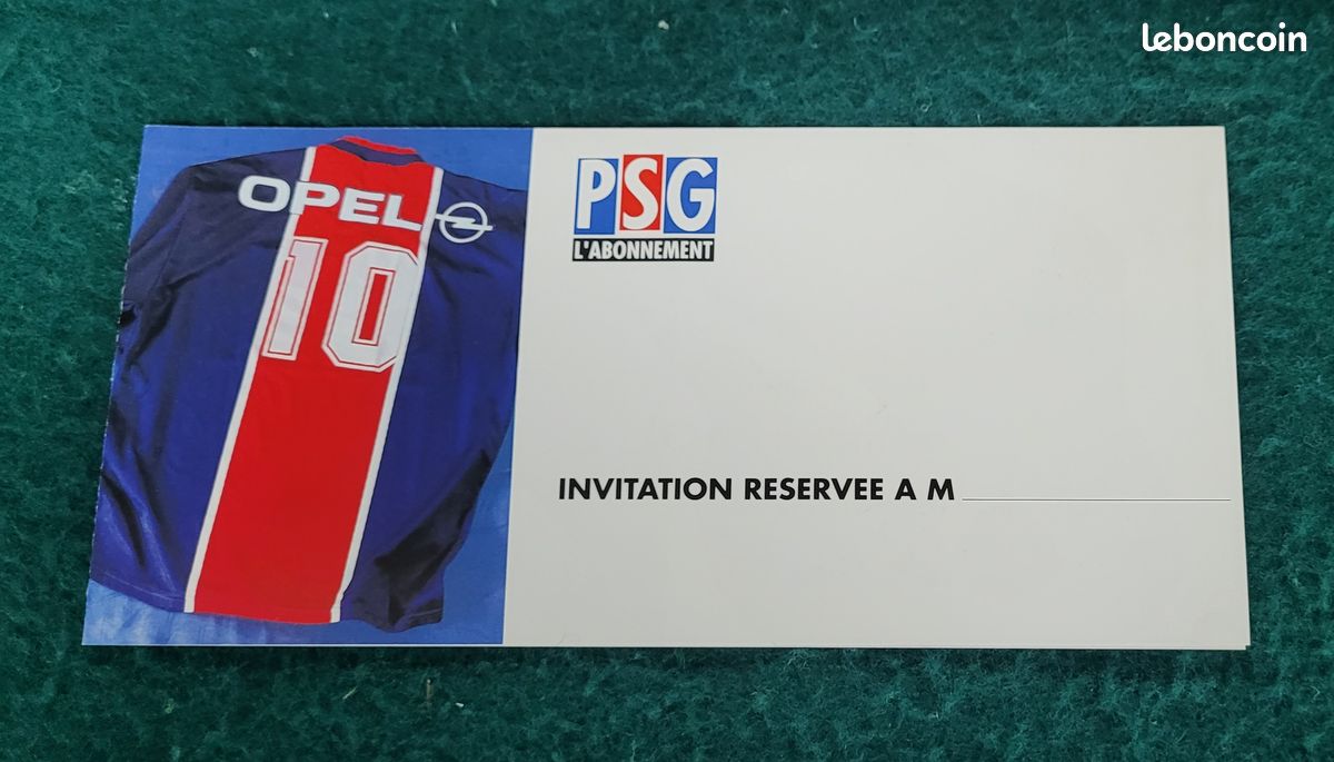 Carte Postale PSG Saison 1989-1990 – Llacer – Photo Format Cp SIGNEE (TB état)
