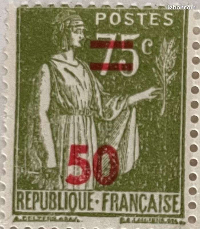 Timbre France Yvert No 159 Type semeuse fond plein verte neuf * avec trace de charnière