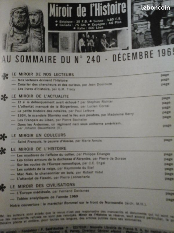 Miroir de l'Histoire Année 1969 (image 10)