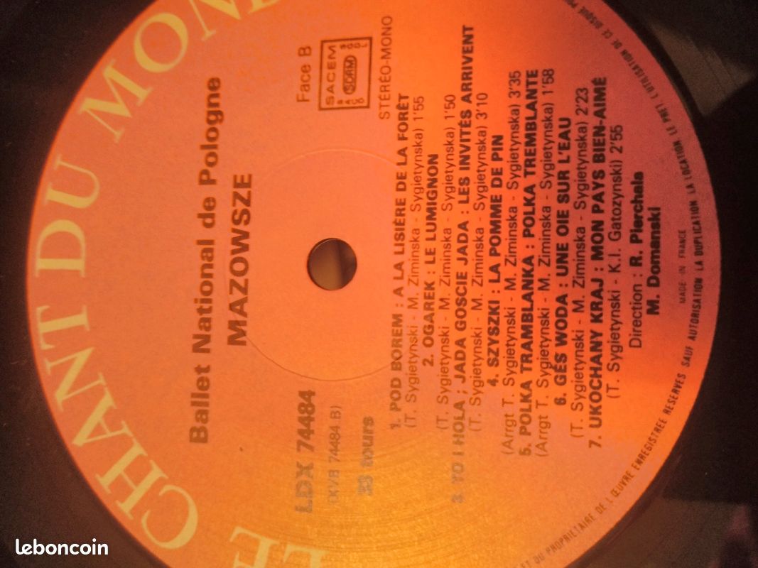 Vinyle lp Mazowse - ballet national de Pologne (image 3)