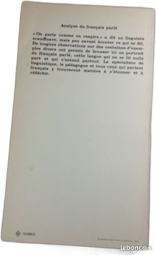 [Livre] Analyse du français parlé - Bon état (image 2)