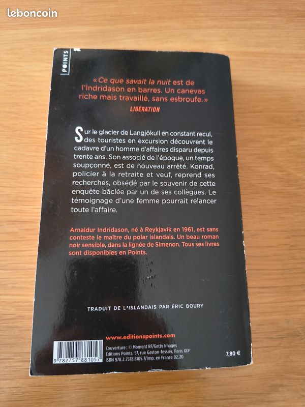 Livre Ce que savait la nuit, d'Arnaldur Indridason (image 3)