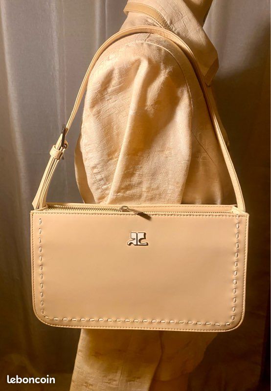 Rarissime sac baguette Courreges cuir véritable et structure sublime luxe (image 9)