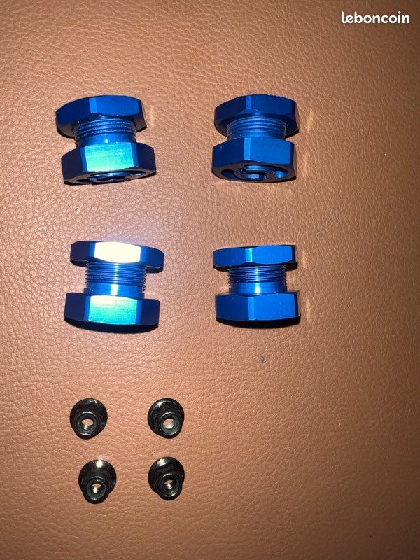 Poignées De Roue Broche Carrée 6x6mm, Roue OD 51mm, Peinture Bleue - Lot De 4 Pièces, En Acier Moulé, Neuf