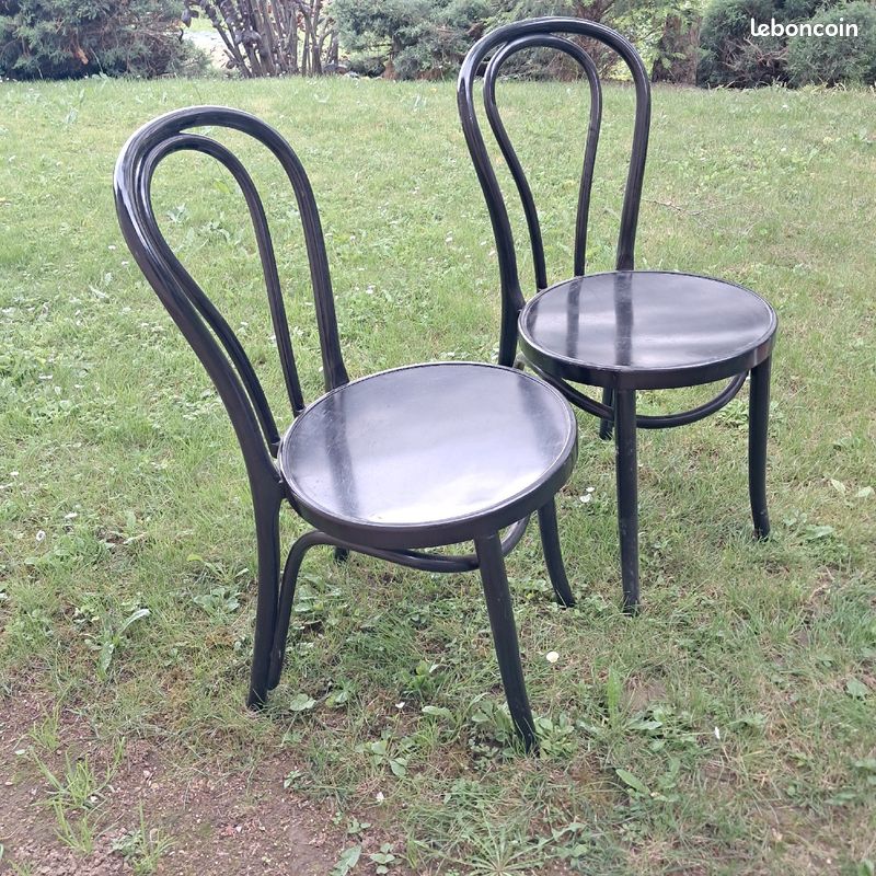 2 Chaises laqué noir (image 3)