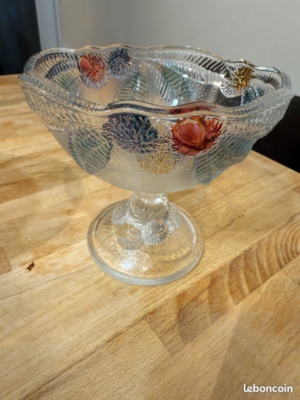 Lot De 6 Coupes à Fruits - Coupes à Glaces - Noir - Transparent - Motif