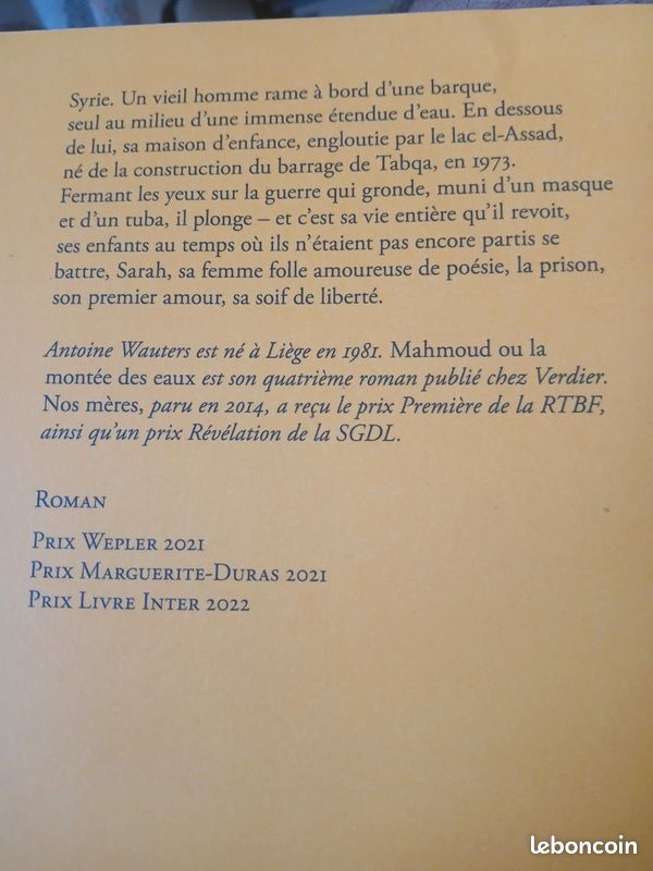 Antoine Wauters. Mahmoud ou la montée des eaux. Roman (image 2)