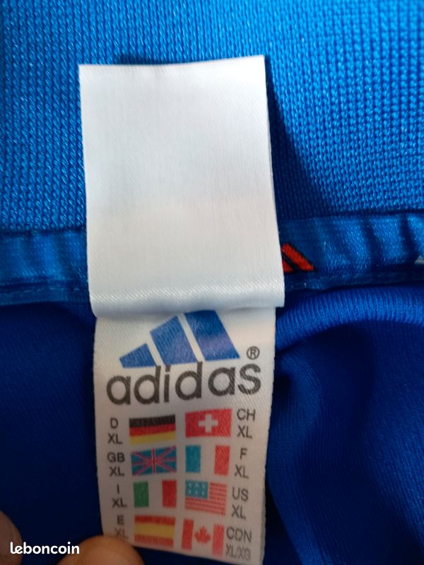 Maillot France Zidane #10 EURO 2000 Extérieur - Neuf Avec étiquette Taille L - Adidas