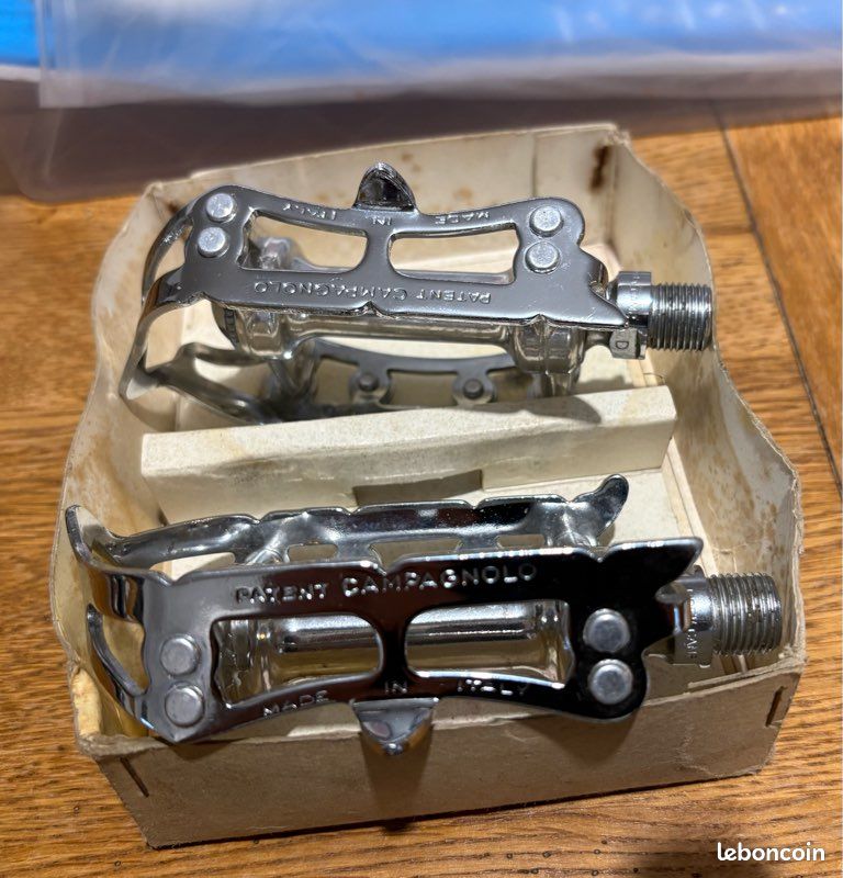 Pédales Campagnolo Record Strada Pour Vélo De Route - Occasion - Fabriqué En Italie - Axe 9/16"